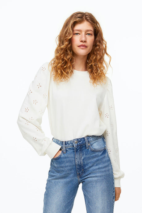 Sweatshirt with Eyelet Embroidery - EagleBP